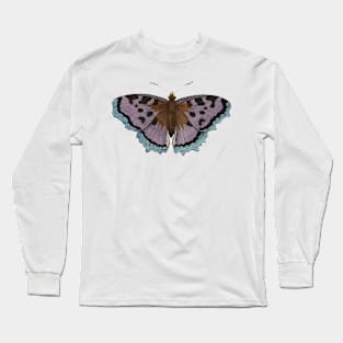 Beautiful Purple Tortoise Shell Butterfly Long Sleeve T-Shirt